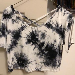 Tie dye crop short sleeve